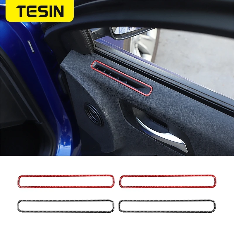 

TESIN Interior Mouldings Door Front Side Air Condition Outlet Vent Decoration Trim Stickers for Dodge Charger 2015+ Accessories