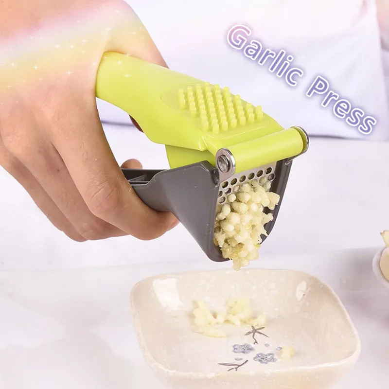 

Kitchen Stainless Steel Manual Garlic Press Vegetable Crusher Ginger Squeezer Masher Handheld Ginger Garlic Mincer Kitchen Tool