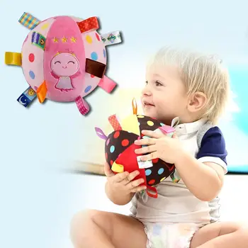 

Baby Animal Plush Ring Bell Rattle Hand Grasp Ball Bed Hanging Appease Toy Gift