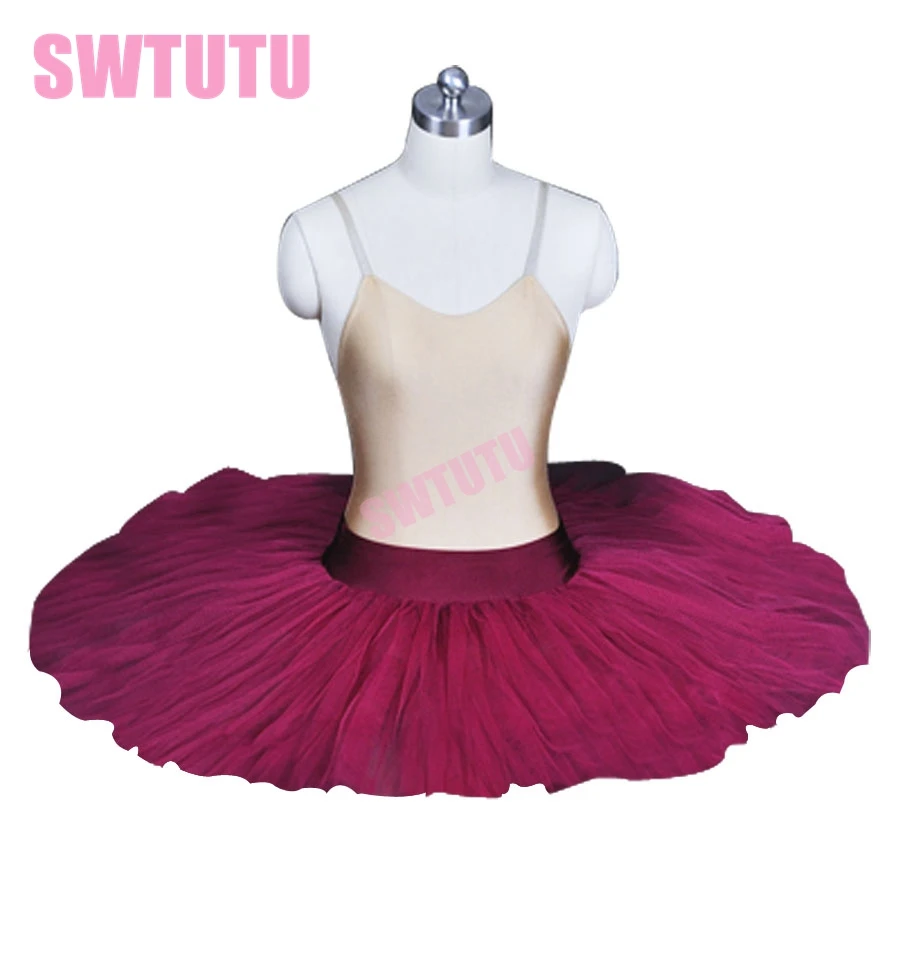 Бесплатная доставка бордовая балетная полурепетиционная балерина пачка для