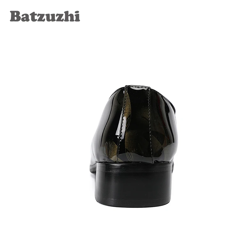 Batzuzhi Handmade Luxury Mens Shoes Pointed Toe Leather Dress Shoes Men Formal Business Shoes for Men's Party and Wedding