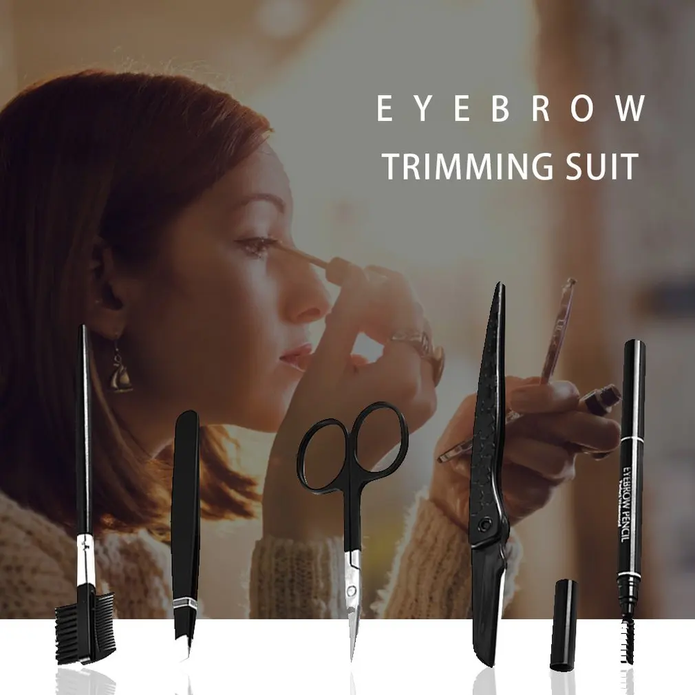 Eyebrow Razor Eyebrow Scissors Facial Razor Eyebrow Pencil Tweezers and Scissors Eyebrow Brush Comb Eyebrow Grooming 2