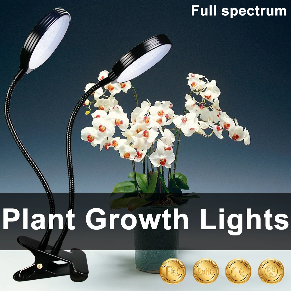 

LED Grow Light Spectrum LED Plant Grow Light Bulb Withe Light DC5V 15W 30W 45W Clip USB Power Supply Chambre De Culture Indoor