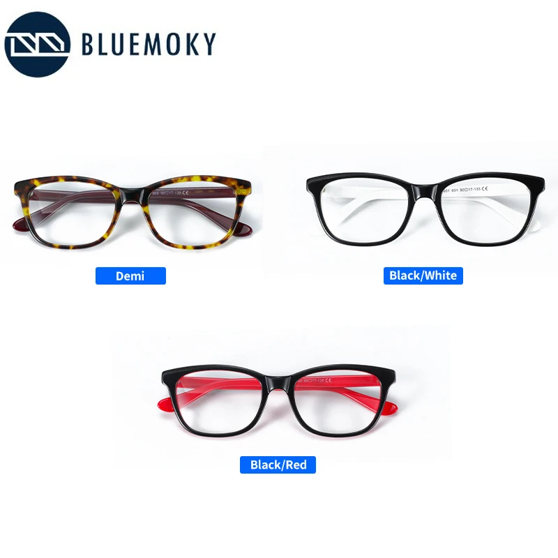 BLUEMOKY Acetate Kid Glasses Frames Ultralight Goggles Radiation Protection Anti-fatigue Optical Myopia Eyewear For Boy Girl