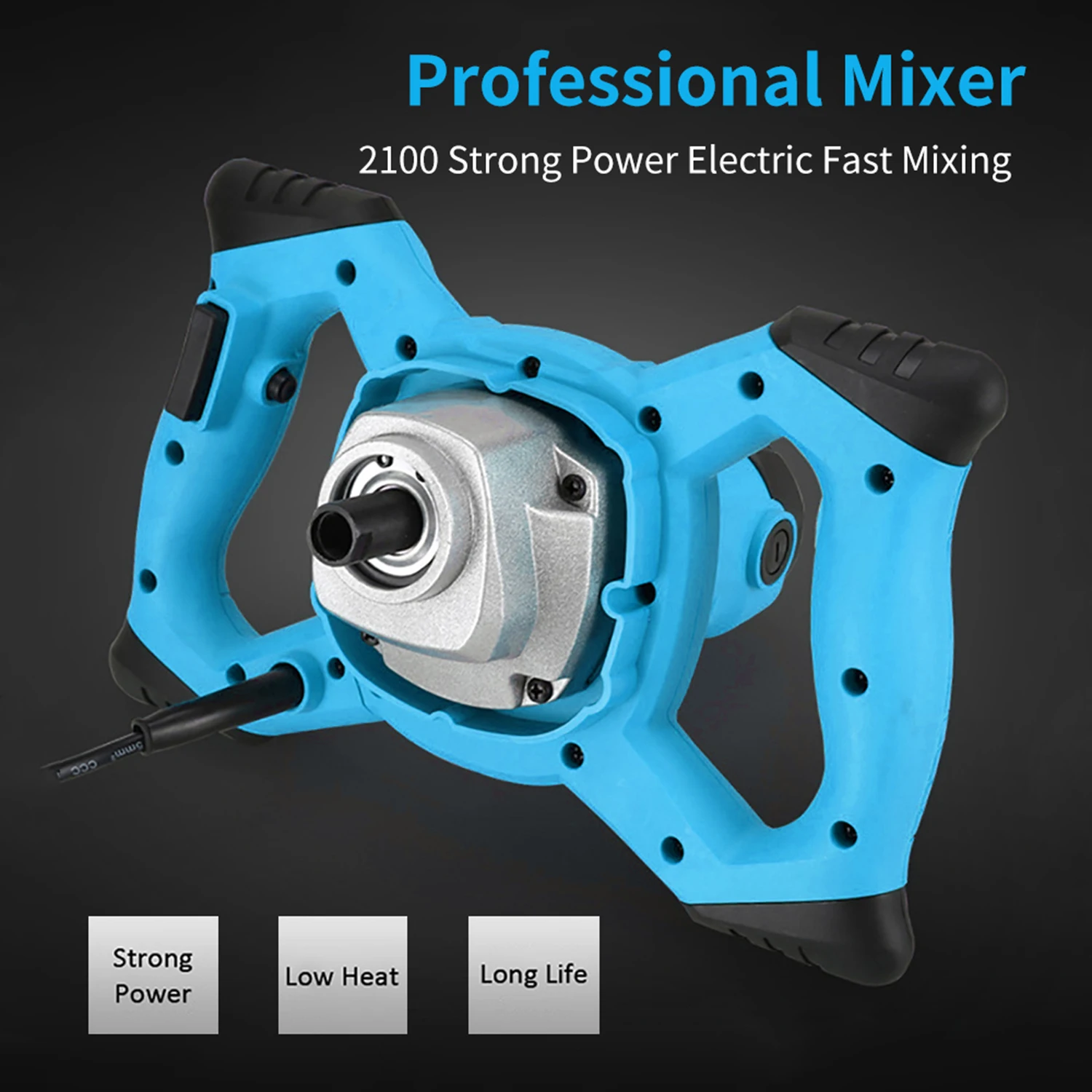 220V 2100W Портативный электрический миксер Бетономешалка мешалка 50/60Hz 6-Скорость