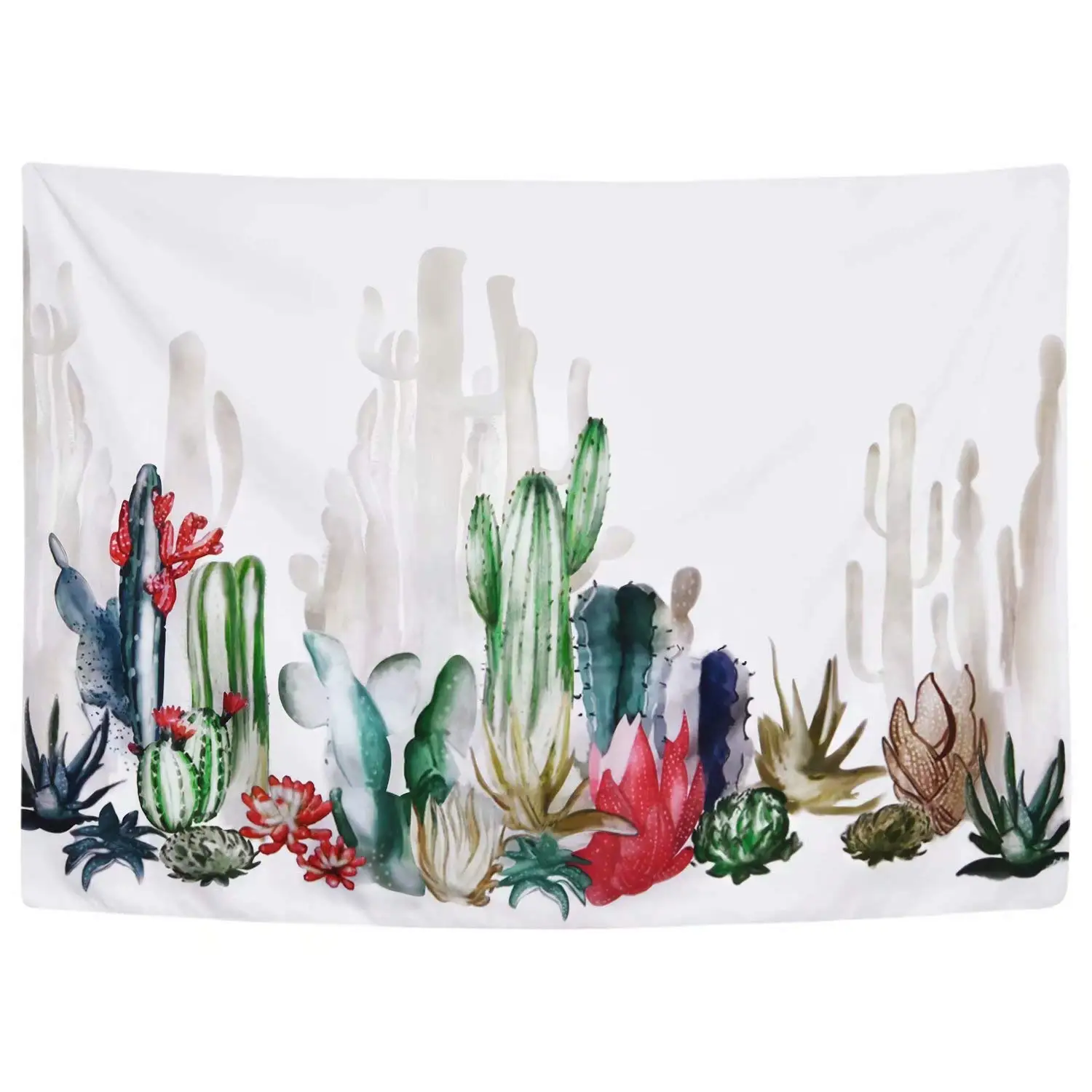 

Cactus Plant Printed Succulents Tapestry for Bedroom Living Room