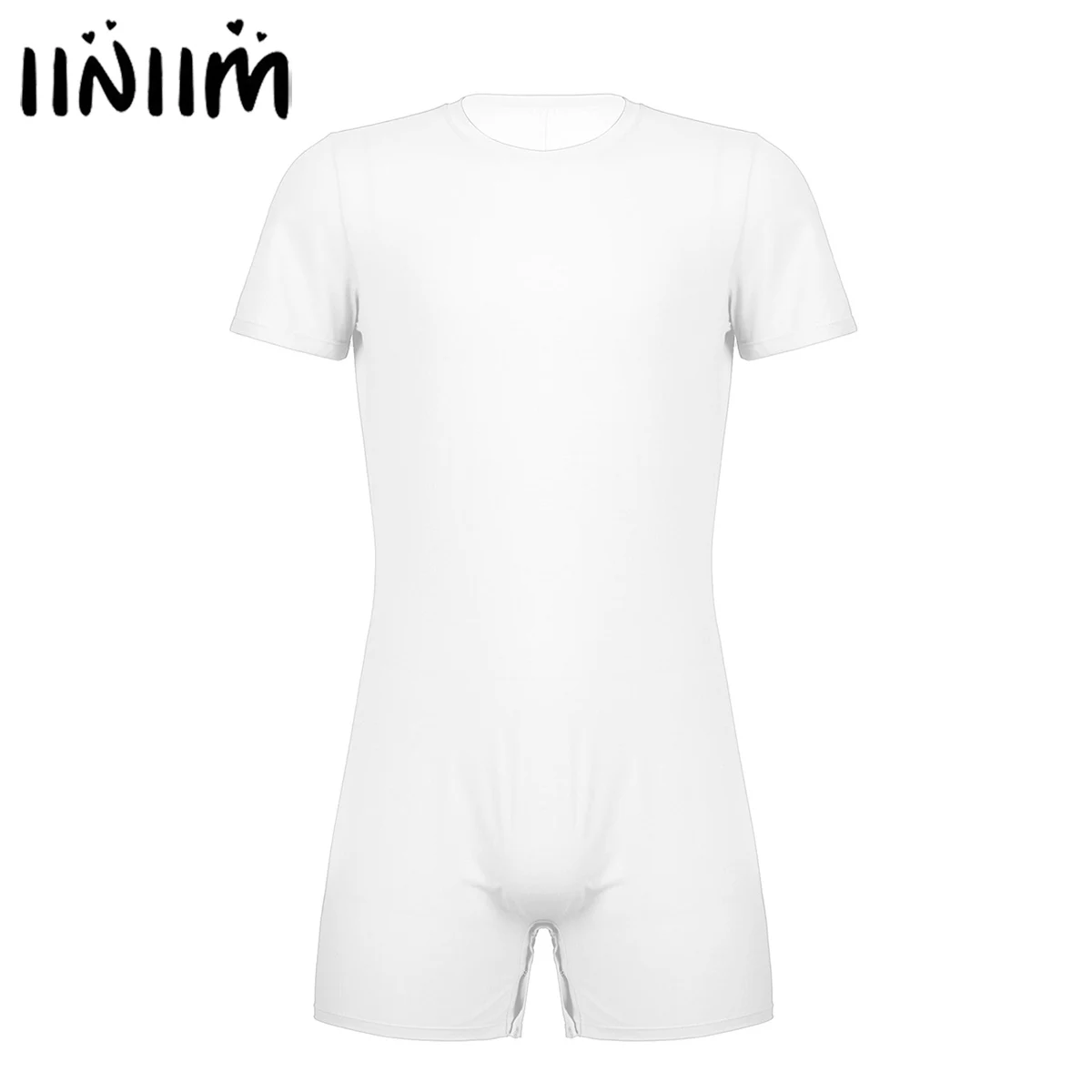 Mens Short Sleeve Exotic Teddies T-Shirts Lingerie Jockstraps Pouch Sexy Male One-pieces Rompers Bodycon Bodysuits men underwear