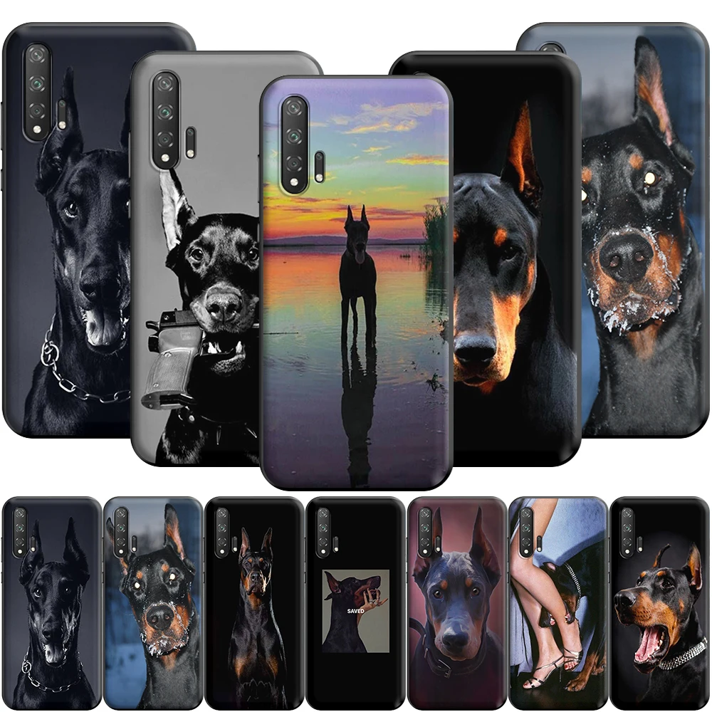 Такса Doberman собака силиконовый чехол для Huawei Honor V30 30 8 8A 8X 8C 9 9X 10 Note View 20 20S Pro Lite |