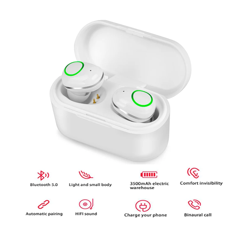 Новые TWS Bluetooth наушники 5,0 настоящие беспроводные наушники HD стерео для Xiaomi, наушники с шумоподавлением сенсорная Спортивная гарнитура