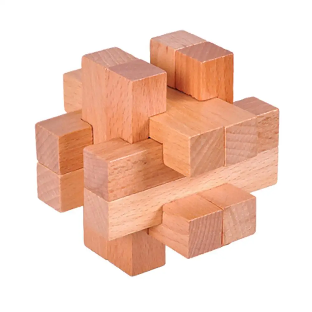 3 Деревянные пазлы, игры, головоломки, головоломки, блокировка 3D, ручной работы, интеллектуальная развивающая игрушка для детей и взрослых - Цвет: 3