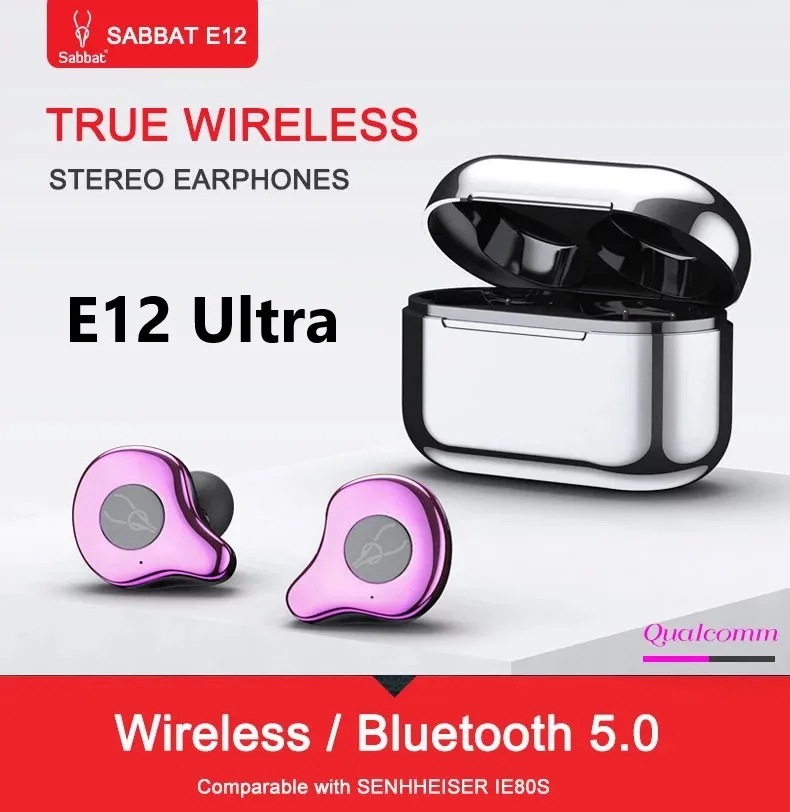 Offerte Sabbat E12 Ultra Bluetooth 5.0 TWS Senza Fili del trasduttore auricolare di Ricarica Scatola di mini Portatile Invisibile auricolari Stereo Impermeabile TWS PK X12