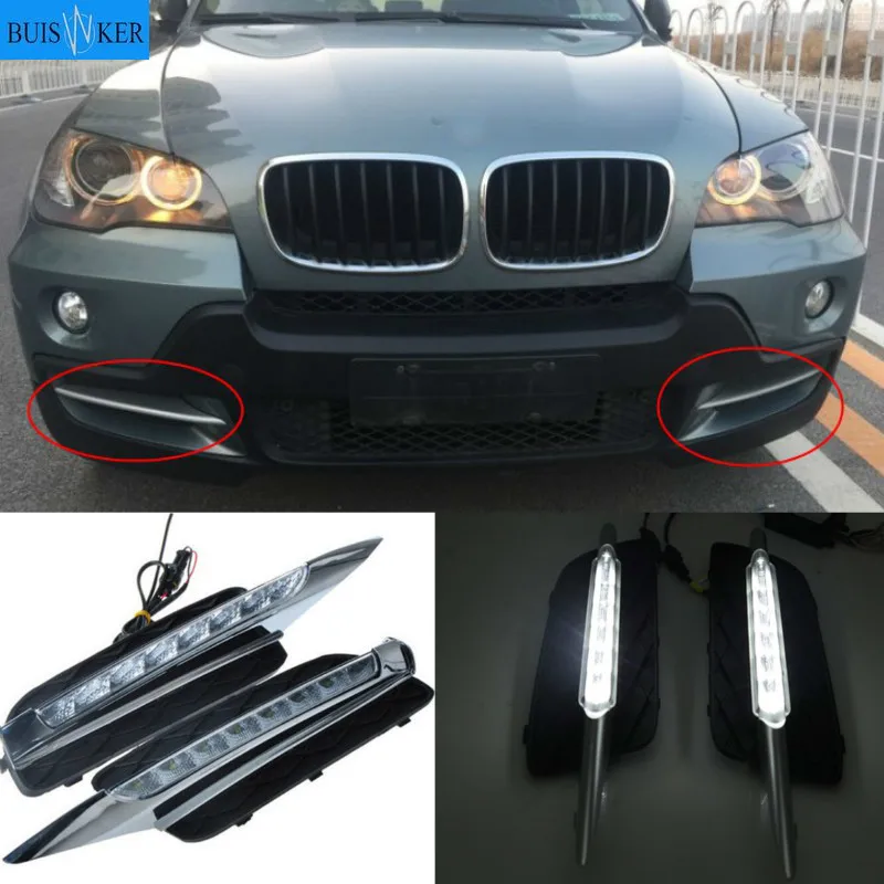 

Дневные ходовые огни для BMW X5 E70 2007 2008 2009 2010, светодиодный пара