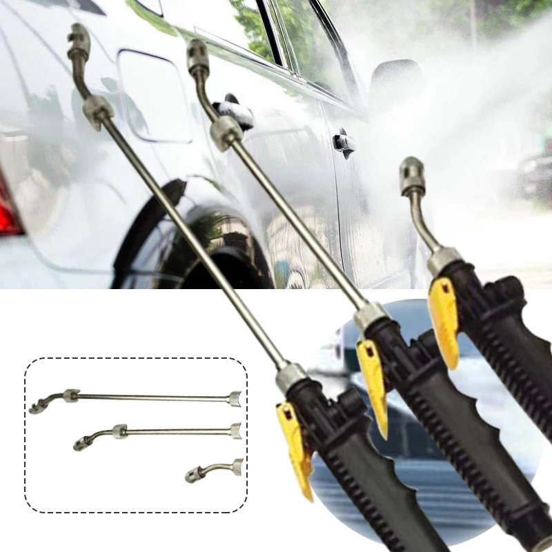 

Car Water Gun Washer Spray High Pressure Adjustable Wand Metal Home &Amp; Garden Power Nozzle Garden Sprayer