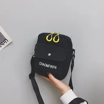 

Canvas small bag female 2020 new Korean version of ins messenger shoulder bag wild mobile phone sac a main en tissus femme