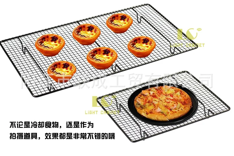 Baking Tool Thick Large Size Encryption Bread Cooling Rack Black And White with Pattern Non-stick Cake Stand Biscuit Rack Hangin