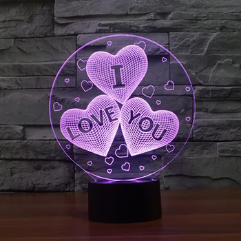 

Night Light 3D illusion Visual LED Desk Lamp Bedroom Home Decor changing color beautiful night light wall decorative 19JUL30