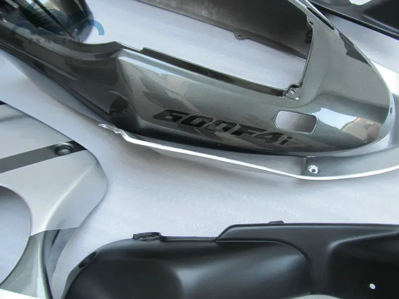 По индивидуальному заказу обтекатель OEM комплект Подходит для Honda cbr600f4i 2001 2002 2003 CBR 600 F4i 01 02 03 ABS обтекатель комплекты серебристо-черного цвета LD41