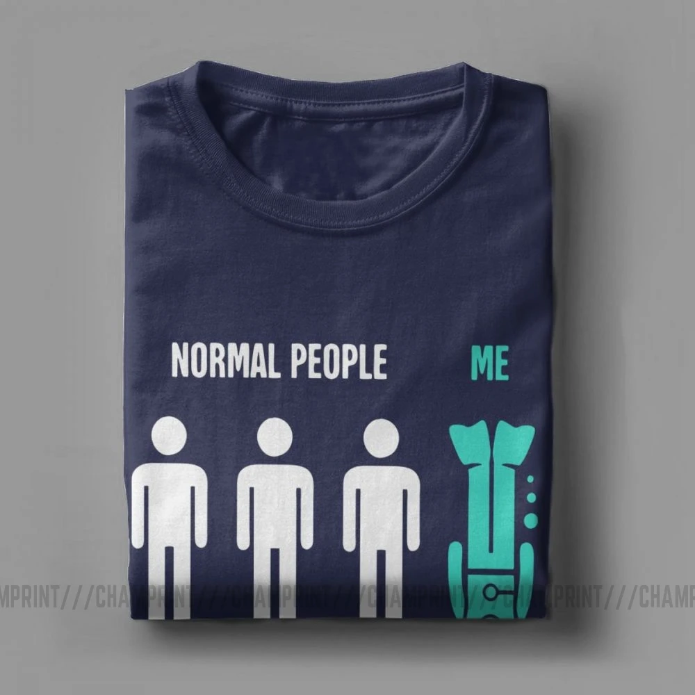 Мужская футболка с коротким рукавом Normal People Me хлопковая для дайвинга аквалангом