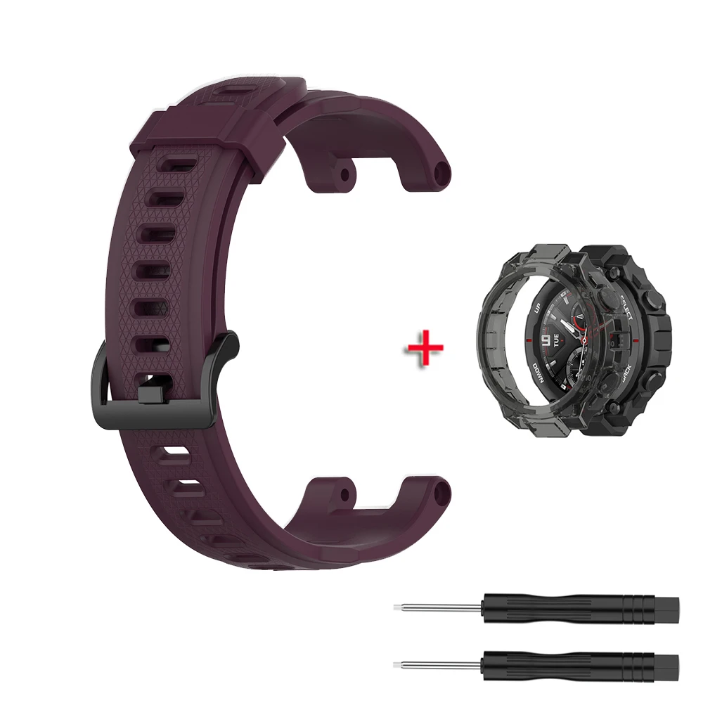 Premium Silicone Watchband Replacement for Huami Amazfit T-Rex Series