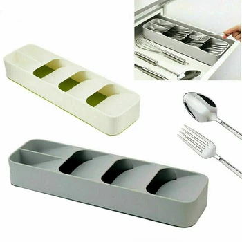

Cutlery Storage Fork Spoon Tableware Kitchen Drawer Storage Box Storage Tray Knife and Fork Separate Storage Plastic