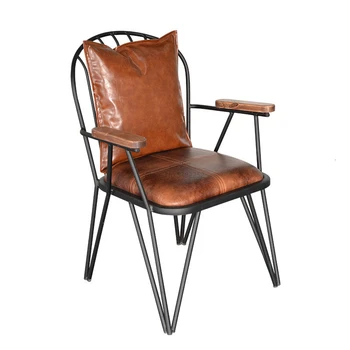 

Industrial style iron art retro furniture adult iron armchair milk tea shop coffee shop chair bar leisure chai