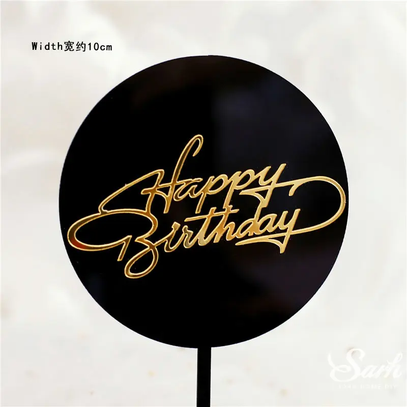 2 шт. "Oh Baby" "Happy Birthday" крючок Золотой розовый торт топперы для детей принадлежности для выпечки юбилей вечерние украшения Любовь Подарки - Цвет: 2pc birthday E