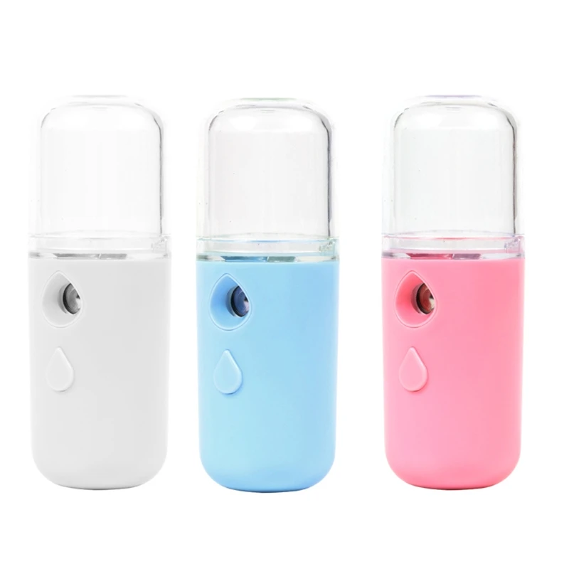 Nano Facial Mister Portable Mini Face Mist Handy Sprayer Cool Steamer 30ml Visual Water Tank Blue/Pink/White | Дом и сад