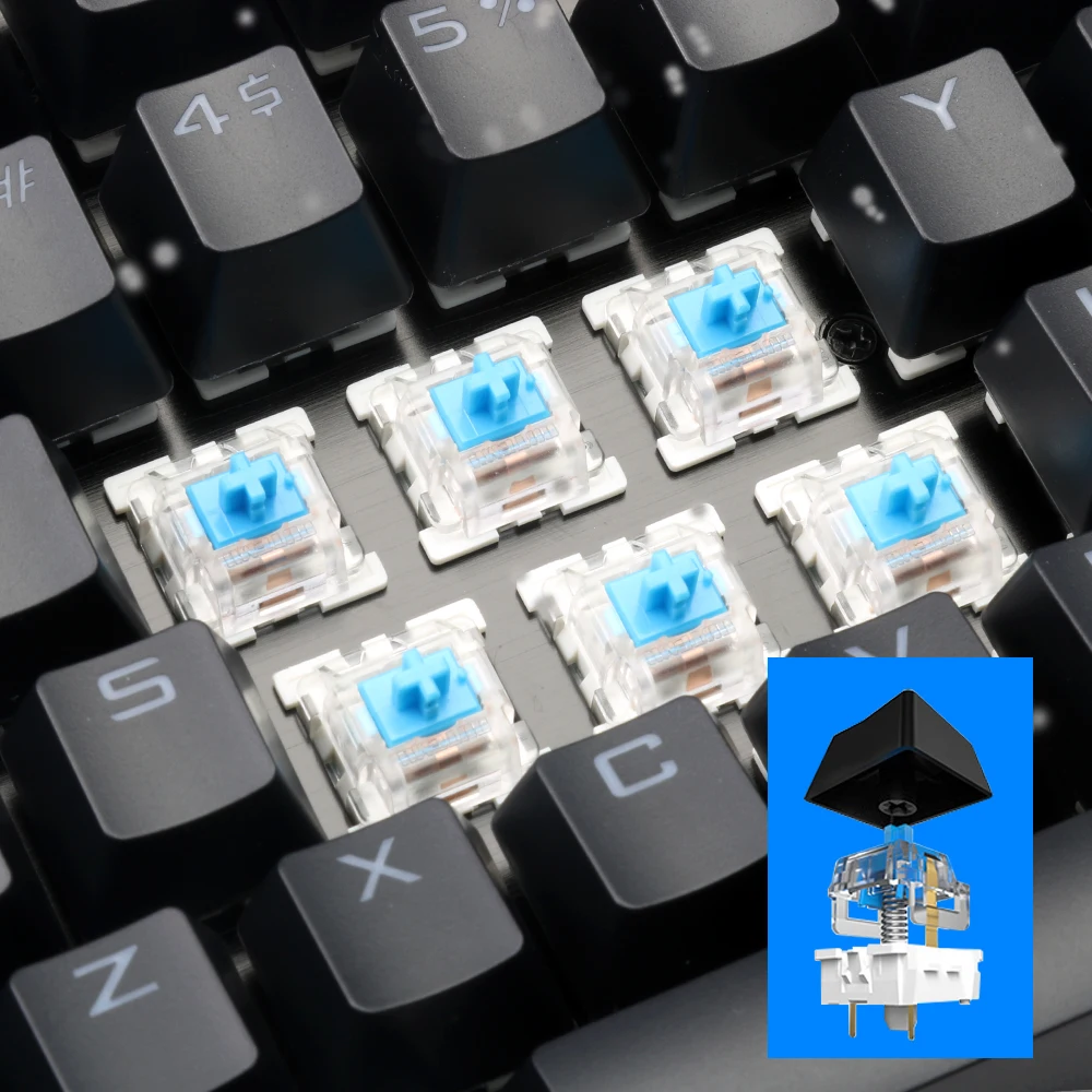 Русские колпачки для клавиш Redragon 87 механической клавиатуры в стиле Cherry MX включая