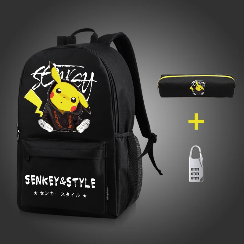Светящийся школьный ранец Пикачу SenkeyStyle для студентов рюкзак мальчиков и девочек