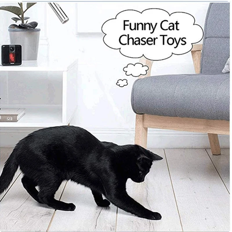 3 In 1 USB Rechargeable Funny Cat Chaser Toys Mini Flashlight Laser LED Pen Light Cat Light Pointers Funny Pet Toys Dropshipping