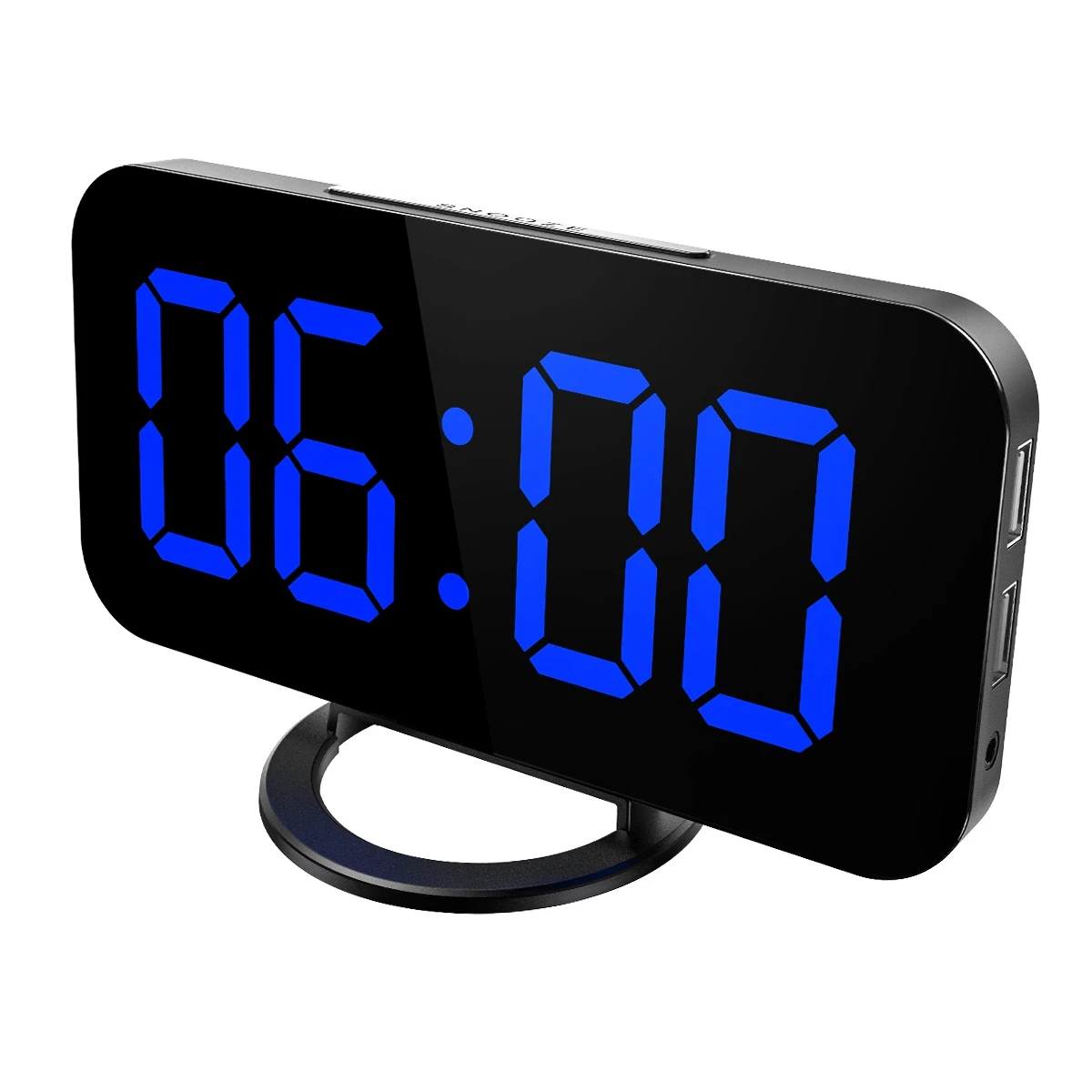 

ORIA Digital Alarm Clock LED Mirror Alarm Clock Large Display LED Clock Snooze Dual USB Charging Ports 3 Adjustable Brightness