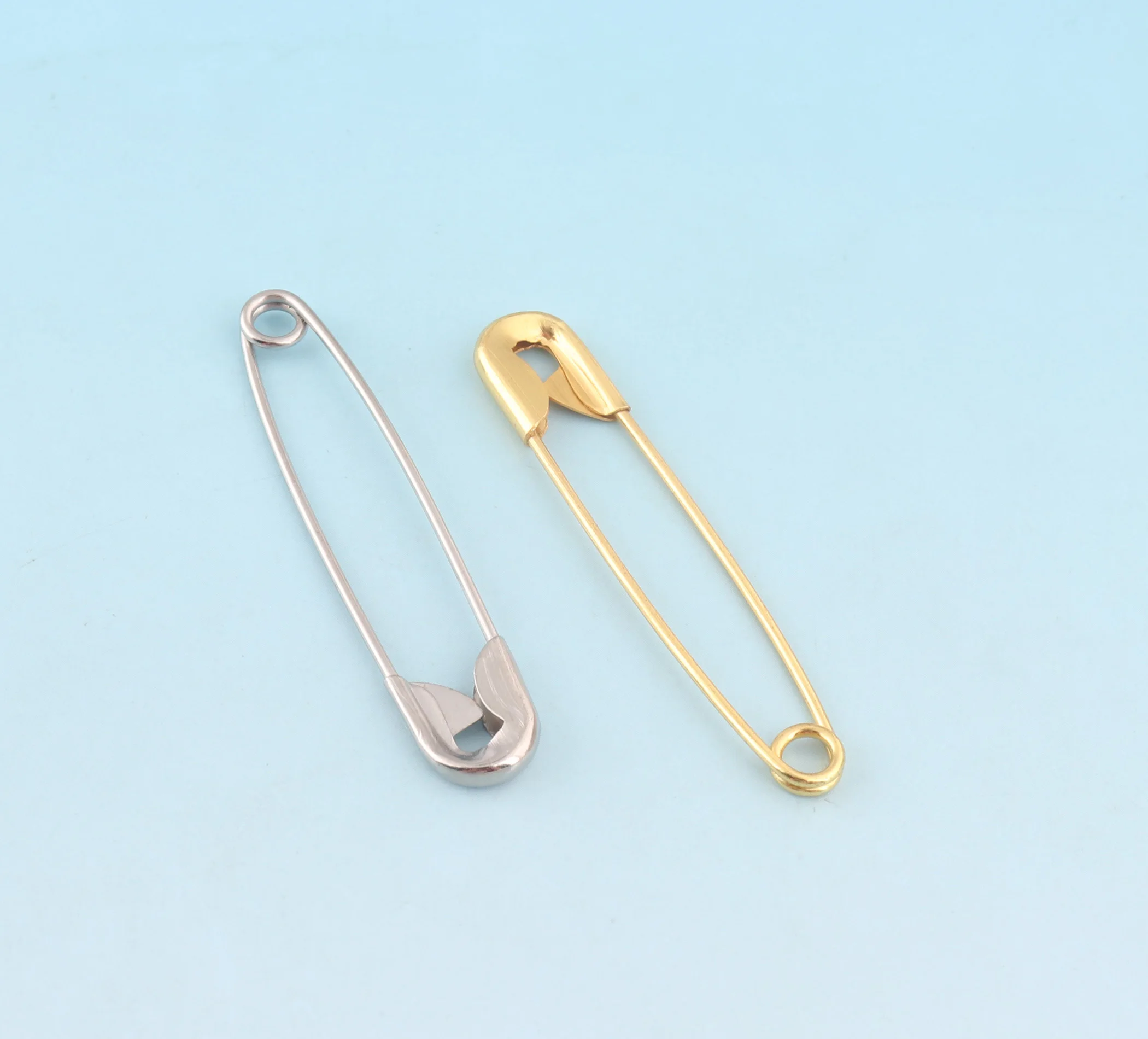 gold coiless safety pins 50mm metal Scarf pins Brooch Pins Knitting Pins  DIY Pins for kilt