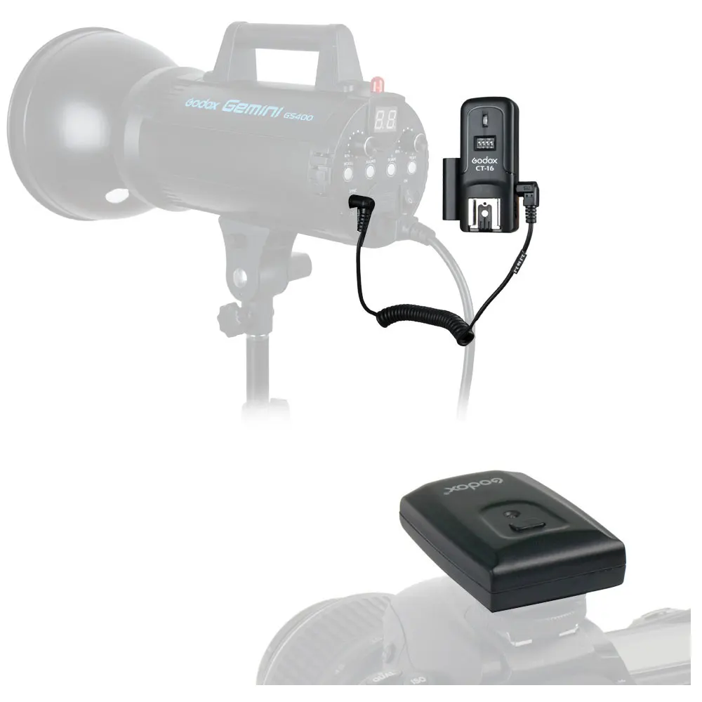 Godox CT-16 Kit 16 Channels Wireless Radio Flash Trigger Transmitter + Receiver Kit Canon Nikon Fujifilm Speedlite Flash flash trigger
