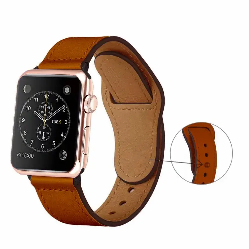 Ссылку Браслет из натуральной кожи петля ремешок для apple watch группа 4, 42 мм, 38 мм, ремешок для наручных часов iwatch, версия 44 мм 40 мм, версия 3, 2, 1series 5
