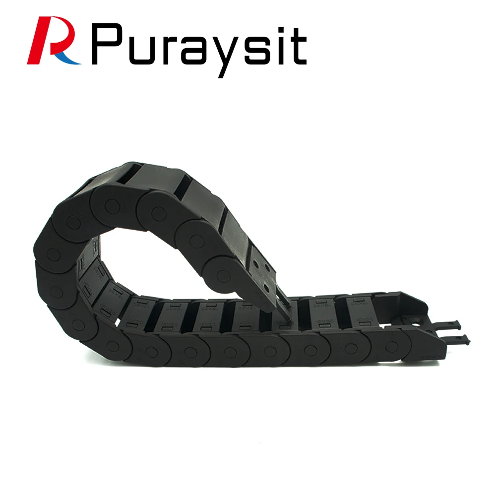 Puraysit Nylon Drag Chain Cable Chain 10x15 15x15 15x20 15x30 18x25 18x37 R28 38 48mm Bridge External Opening plastic cable chain,cable carrier