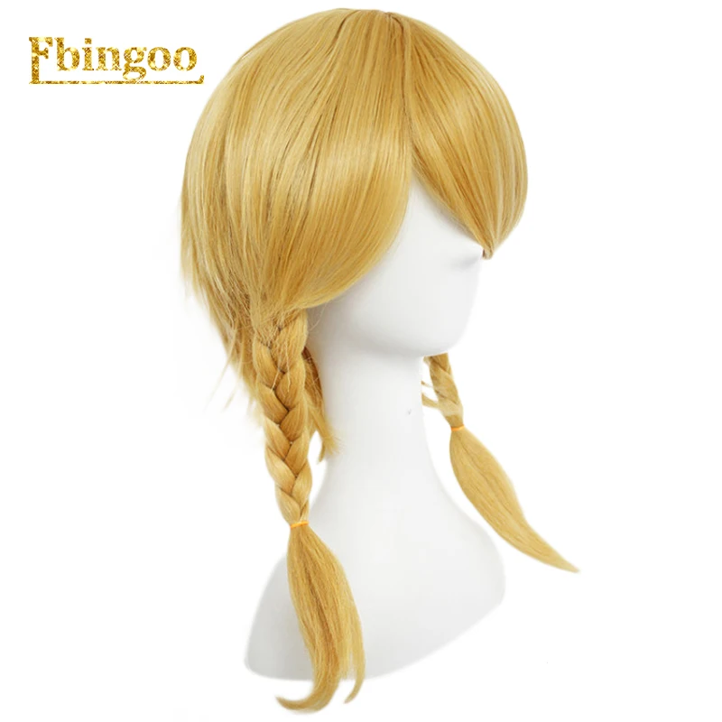 

Ebingoo Hair Cap+Hyrule Warriors Cosplay Wig Female Linkle Golden Braids Women Link Rinkuru Synthetic Hair for Adults Costume