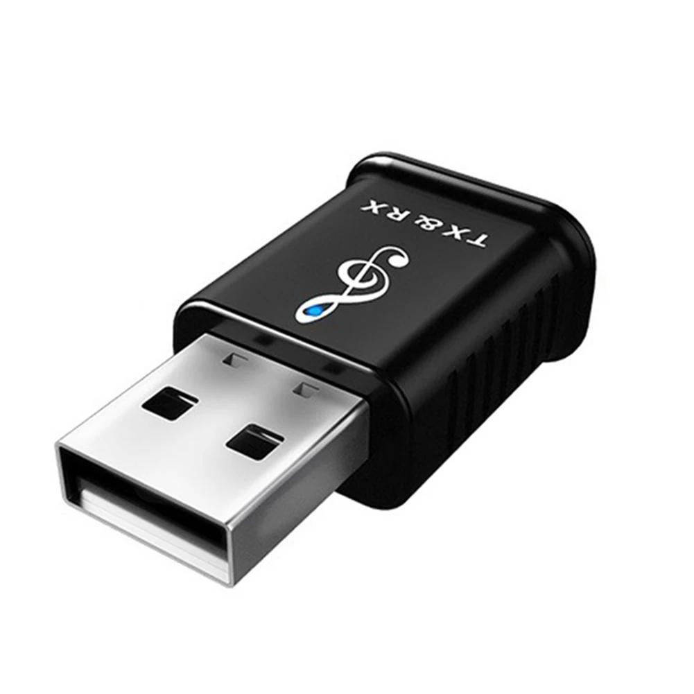 

USB Adapter Wireless Black Bluetooth Transmitter Receiver Car Mini For TV 3.5mm Aux 2 In 1 Portable Durable Audio Stereo