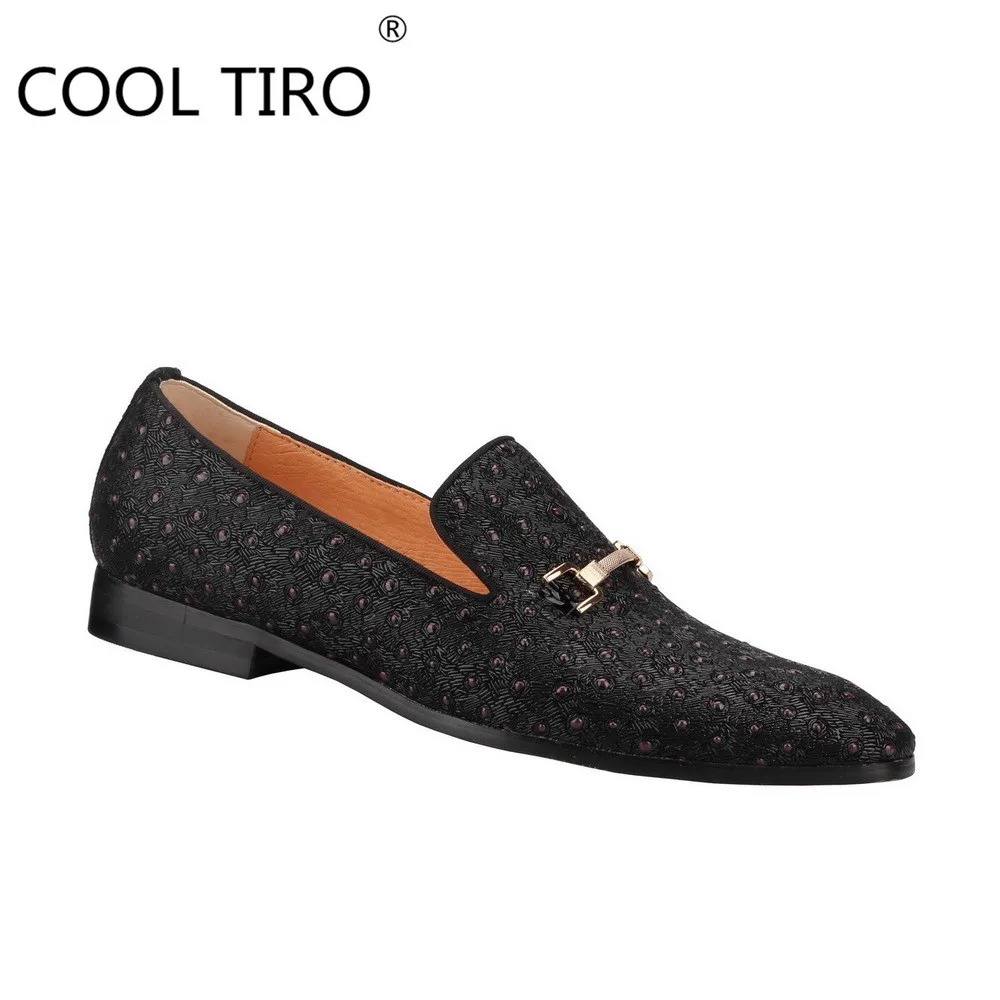 Мужские модельные туфли с изображением черного страуса кожаные свадебные без