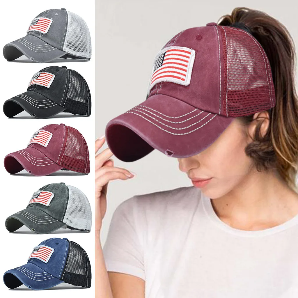 

Fashion Unisex Ponytail Hat For Women Sun Protection Adjustable Baseball Cap Outdoor Running Hip-Hop апка женская Chapeau Femme