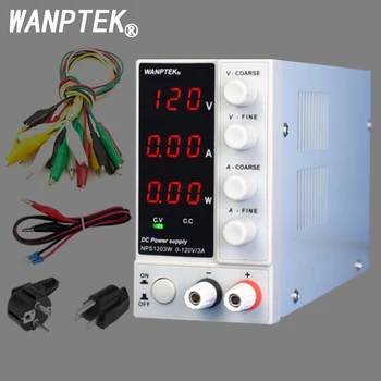 

NPS306W/605W/3010W/1203W Mini Switching Regulated Adjustable DC Power Supply with power display 30V/6A/60V/10A 0.1V/0.01A/0.01W