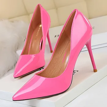

Sexy High Heels 2020 New Women Pumps Pink Stiletto Bridal Wedding Shoes Women Heels Ladies Shoes Kitten Heels Plus Size 43