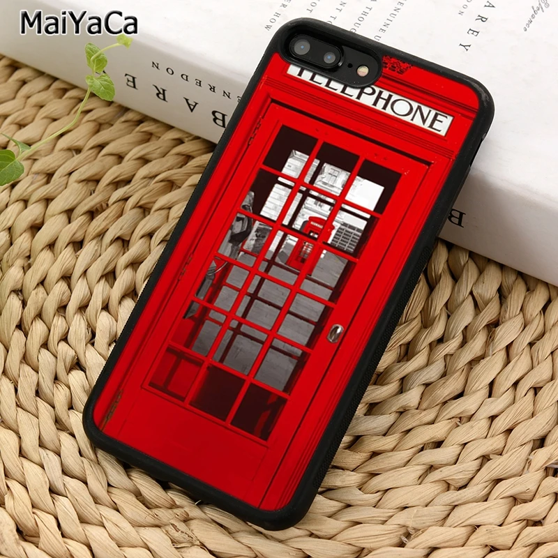 Maiyaca Red Phone Box London Phone Case Per Iphone Se2020 15 14 6 7 8 Plus 11 12 13 Pro Xr Xs Max Coque Cover Shell