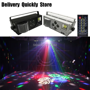 

ShowTime Remote control Dj LED 4 in 1 Gobo laser strobe effect color 4 eyes image light Professional for Home entertainment KTV