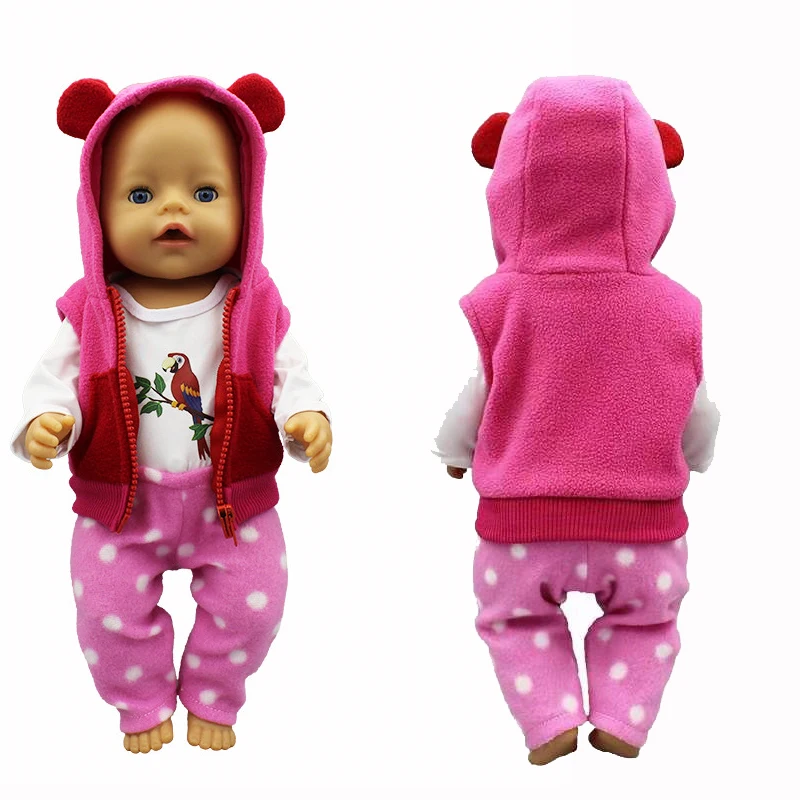 Doll-Clothes Pants Accessory Vest Jacket Born-Doll Baby-Girl Toys Shirt for 18inch And