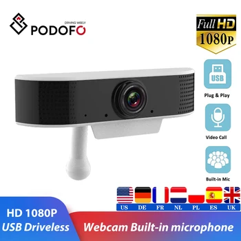 

Podofo HD 1080P Webcam USb Plug Driveless Web Camera With MIC Microphone Desktop Laptops Webcam For Windows 7/8/10