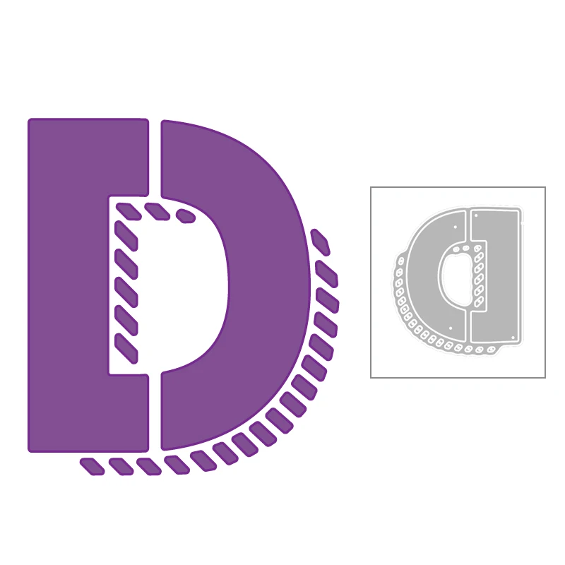 2020 New Capital English Alphabet D Edge Shadow Metal Cutting Dies Cut For DIY Scrapbooking Greeting Card Paper Making No Stamps | Дом и сад