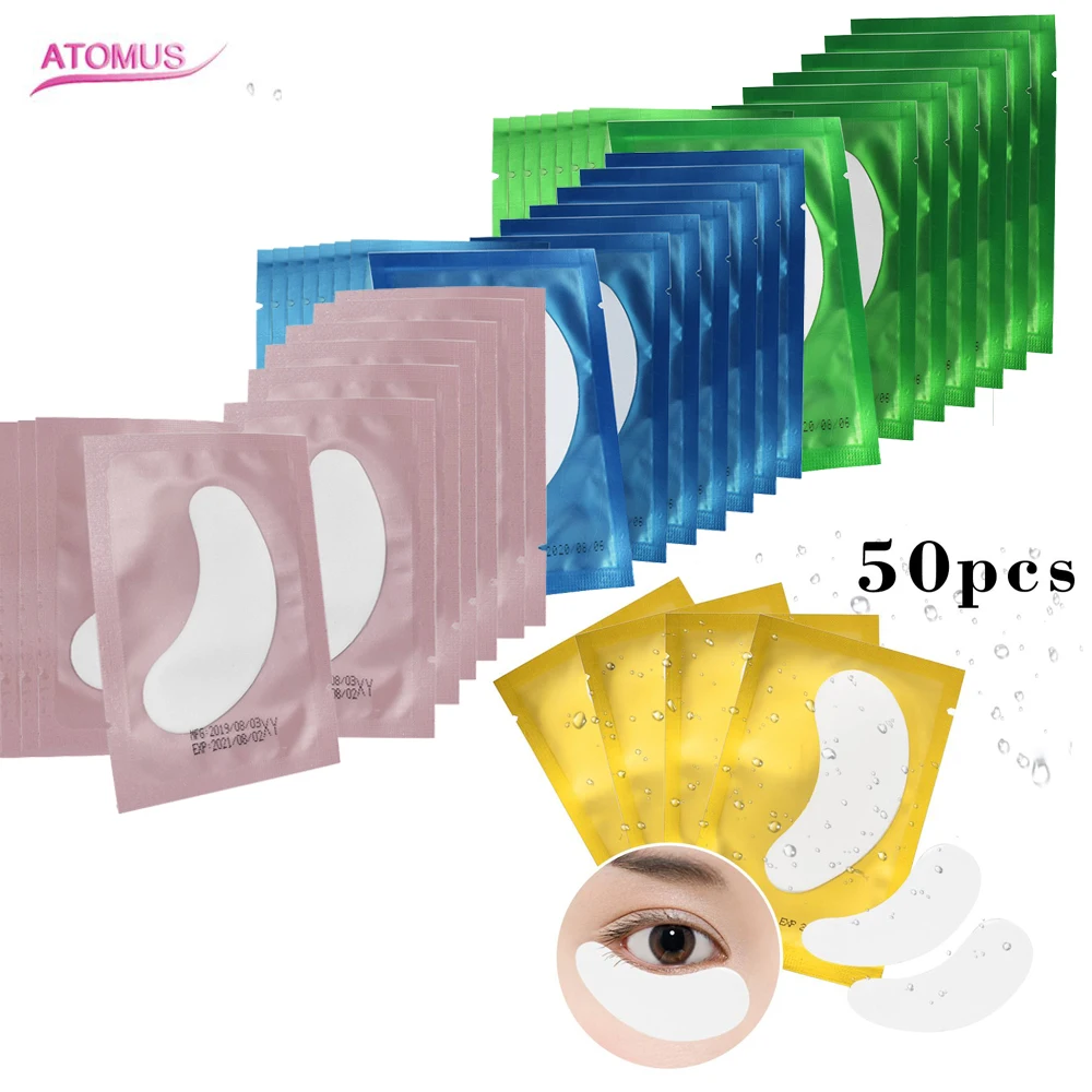 

10/50pcs Under Eye Pads Patch Set Eyelash Extensions Pads Natural Hydrogel Under Eye Gel Pads for DIY Eyelashes Accessories