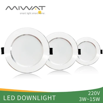 

LED Downlight 220V Spot LED downlight 3W 5W 7W 9W 12W 15W Recessed in LED Ceiling Downlight Light Cold Warm white Lamp