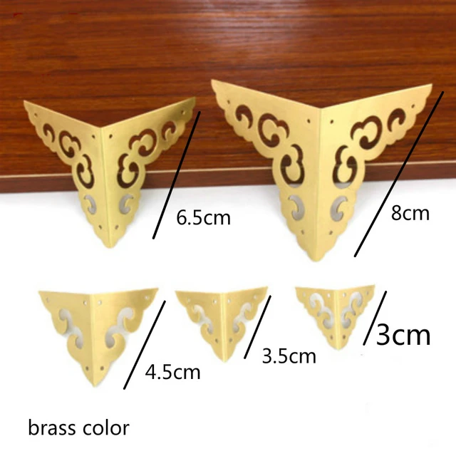 12PCS Antique Metal Corners Wooden Wine Box Triangle Corner Protection  Furniture Decorative Corner Protector Guard Crafts - AliExpress