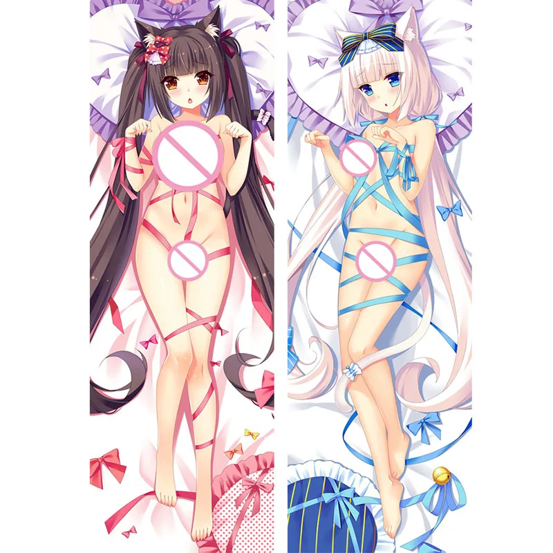 

Hot Anime Girls Game Nekopara Dakimakura Vanilla Chocola Hugging Body Pillow Cover Cosplay DIY Custom Cushion Otaku Pillow Case